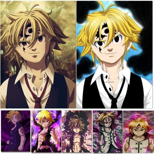 HD cartoon seven deadly sins oil painting posters and prints on canvas Cuadros for living room art wall art without frame