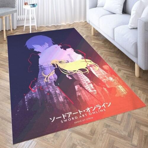 Asuna x Kirito Rugs Non-Slip Floor Mat Doormats Home Rug Carpet Bedroom Entrance Door Mat Kitchen Rugs Yoga Mat Doormat Decor