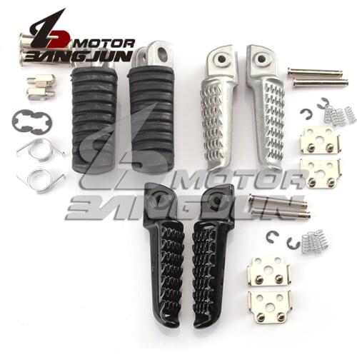 Motorcycle Durable Front & Rear Footrest Foot Peg Fits Kawasaki Z750 Z800 Z1000SX ER6F ER6N ZX-12R