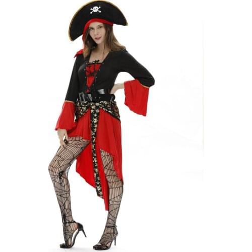 2021 New Product Halloween Cosplay Costume Sexy Female Pirate Ghost Bride Ladies Christmas Halloween Party Ladies Costume