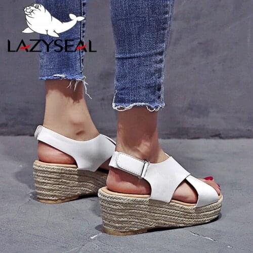 LazySeal Gladiator 2020 Sandals Women Summer Shoes New Fashion Strap Platform Wedges Shoes For Woman Shoes Ladies Sandals