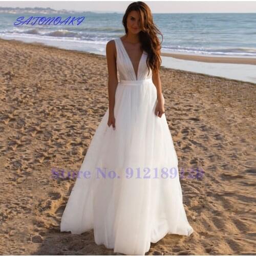 SATONOAKI Sleeveless Wedding Dresses