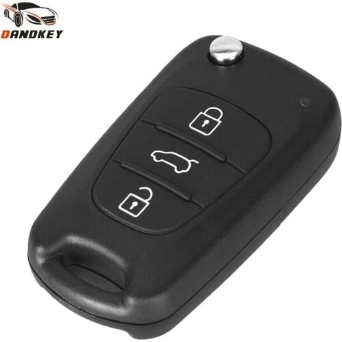 Dandkey New Replacement Remote Key Shell For Hyundai I30 IX35 3 Buttons Flip Folding Fob Car Key Case Blank Cover key shell
