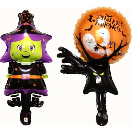 Special Offer Halloween Party Decoration Aluminum Foil Balloon Yellow Pumpkin Ghost Black Spider Witch Bat Skeleton Mage Globos