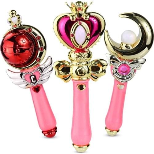 Moon Stick Spiral Heart Moon Rod Cutie Moon Rod wand figure toy Queen Serenity Henshin wAND Stick Rod cosplay props
