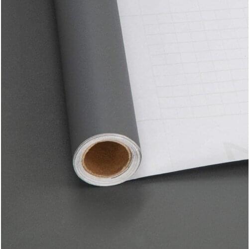 LUCKYYJ Peel and Stick Wallpaper Dark Grey Vinyl Self Adhesive Decorative Waterproof Vinyl Film for Wall Shelf Liner Table Door