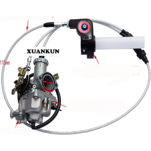 XUANKUN Off - Road Motorcycle Modified 200-250CC Accelerator Pump Carburetor Visual Turn To Accelerate The Pump Throttle Line