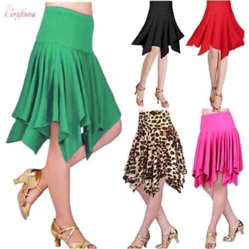 Red/Black/Leopard Cha Cha/Rumba/Samba/Tango Dresses For Dancing Practice/Performamnce Dancewear Woman Latin Dance Skirt