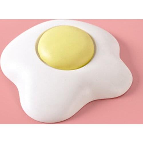 1set Creative Wall Thickening Mute The Protection Pad Wall Stickers Cute Pouch Egg Shape Plastic Handle Door Lock After