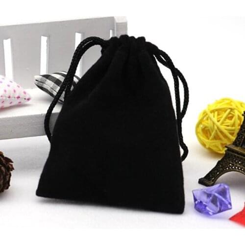 1PC Black Flannel Dedicated Dice Bag Board Games Dice Package Protection Bag Multi-functional Jewelry Organizer Drawstring Bag