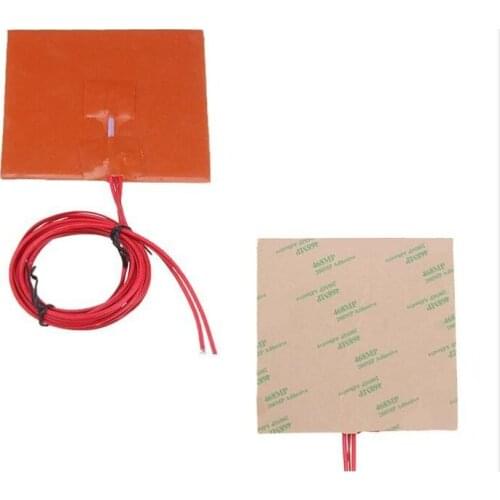 100*100mm Silicone Heater Bed Pad For 3D Printer Without Hole Number of Order note V number / W number