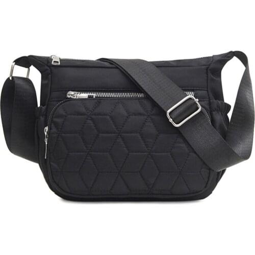 2021 Womens Bag Waterproof Embroidered Dumplings Single Shoulder Bag Multi-layer Large Capacity Lattice Diagonal Messenger Bag