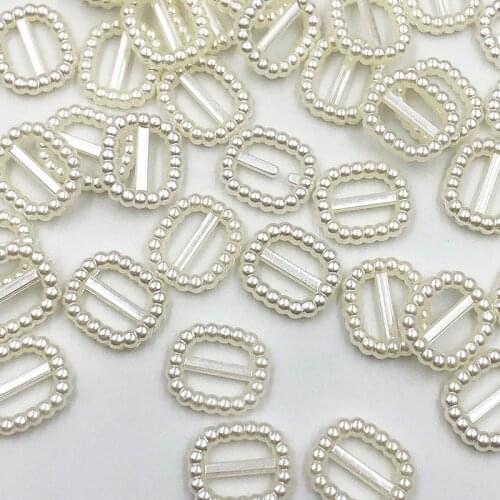 50/100pcs Beige Plastic Oval Pearl Flatback Acessories 10*13mm P18