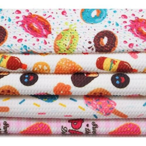 50cm*140cm Flower Printed Printed Bullet Texture Liverpool Fabric For clothing Stretch Knit Fabric For Hair Band L15372