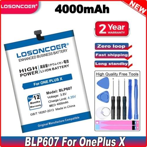 LOSONCOER BLP607 3500mAh For Oneplus X One Plus X Good Quality Smart Phone Battery + Gift tools stickers