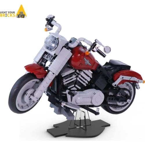 Acrylic Display Stand for 10269 Fat Boy Creator Expert Motorcycle Model Building Blocks (Not include the model)