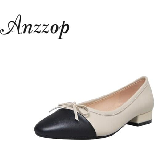 Кожаные туфли-лодочки Anzzop China At AliExpress