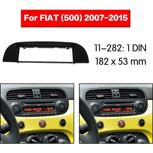 Car Radio Fascia Surround For 2007-2015 FIAT Car Radio Refitting Outter Frame For Audio frame 2007-2015 FIAT 500 1din 11-282
