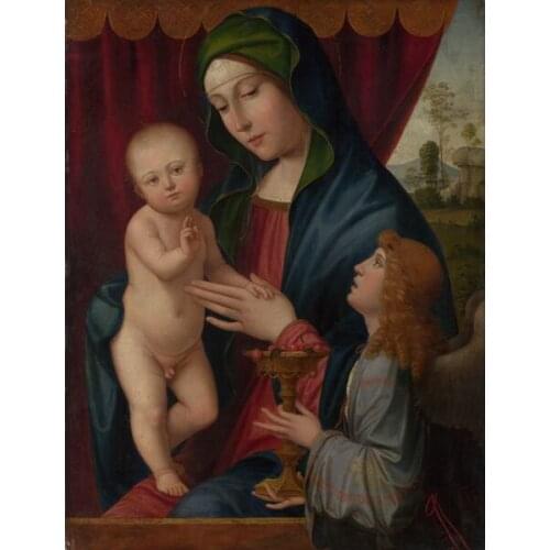 Free shipping religious figures Christian canvas prints oil painting classical baby people printed on canvas decoration picture