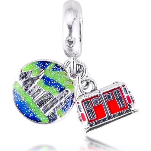 Fit Pandora Bracelets Hong Kong Peak Tram Dangle Charm S925 Silver Beads DIY Jewelry For Women Gift 021224