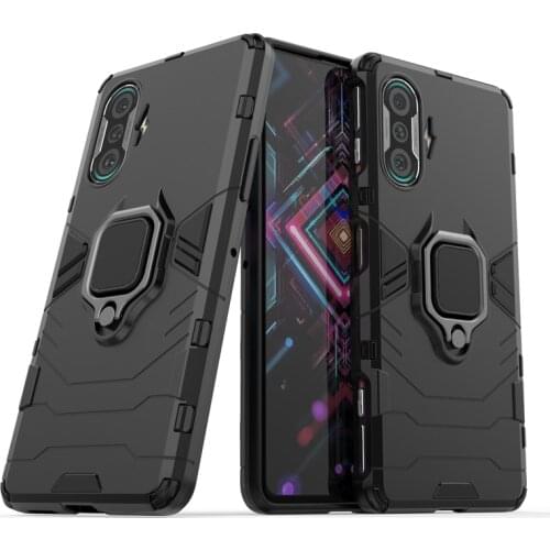 For Xiaomi POCO F3 GT Case Cover For Xiaomi POCO F3 GT M3 X3 Pro NFC Cover Armor Shell Finger Ring Hard PC Protective Phone Case