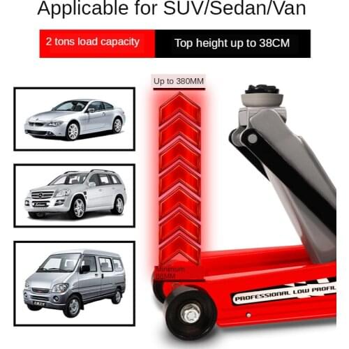 Jack Vehicle Horizontal Hydraulic Jack 2 Tons Hand Vehicle Jack Tyres Dedicated Emergency Equipment