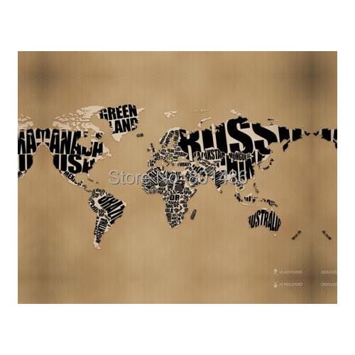 Ancient Sailing World Map canvas painting oil modern canvas picture prints on canvas printing Home Decor Factory Price