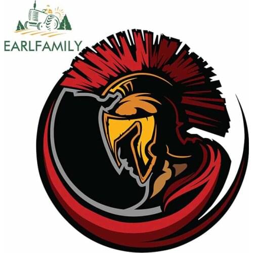 EARLFAMILY 13cm x 11.1cm for Gold Spartan Helmet Car Stickers Windshield Personality Decal DIY SUV Motorcycle Car Assessoires