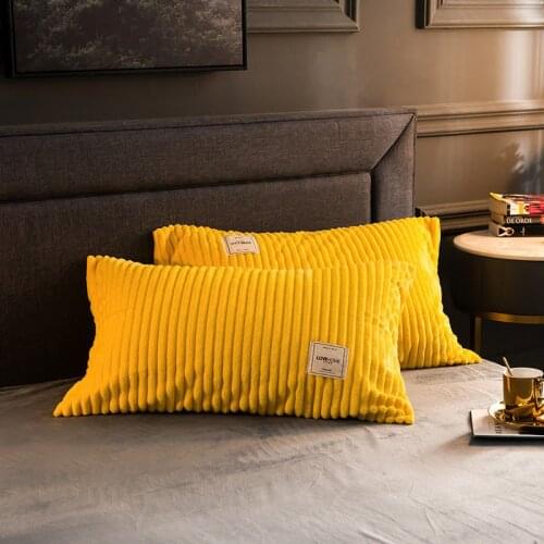 Flannel Pillowcase For Bedroom Magic Velvet Pillow Case Solid Color Pillow Cover Nordic Decorative Pllowcase Soft Cushion Cover