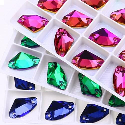 Crystal Sewing Strass Stones Galactic Sew on Crystal Flat Back Rhinestone Applique DIY Wedding Dress Clothing Bags Accessories