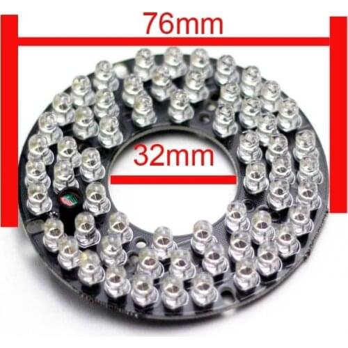 Lihmsek 72pcs IR LEDs 5mm Infrared IR Illuminator For CCTV Camera 90 Degree 940nm Invisible at night no red exposure Bulb 12V DC