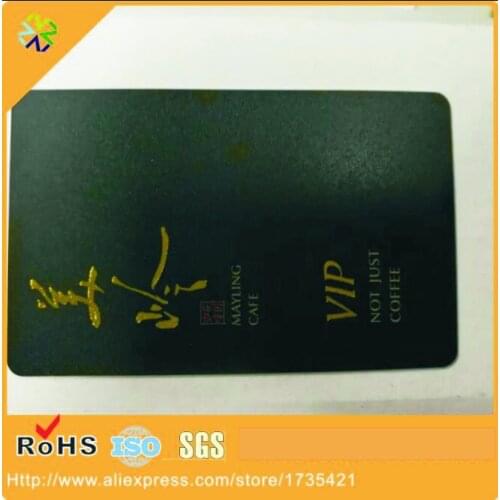 Cutomized printing plastic pvc gift/VIP/loyalty membership card with gold foil