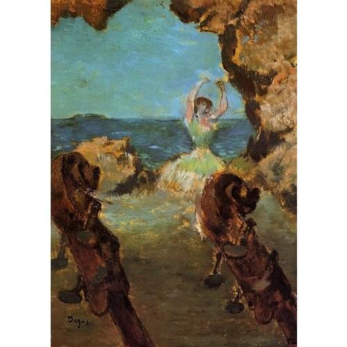 Oil Painting Reproduction on Linen Canvas,Dancer on Stage 1 by edgar degas,Free DHL Shipping,handmade,Top Quality oil paintings