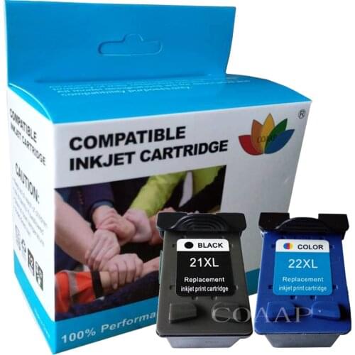 2 Compatible inks for HP21 HP22 Refilled ink cartridge for HP 21 22 XL Deskjet D1360 D1460 D2360 D2460 3920 3940 F370 Printer