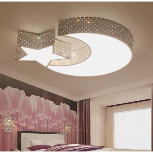 Creative Moon Star Ceiling Light Simple Modern Living Room Bedroom Restaurant Aisle Acrylic Romantic White Atmosphere
