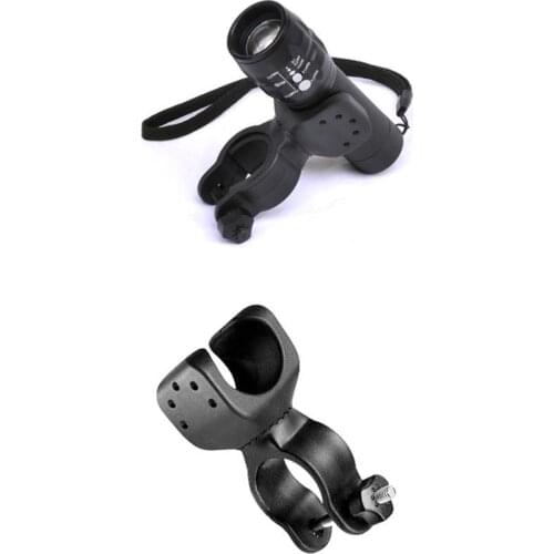 Outdoor Cycling Bicycle 360 Degree Rotary Bike Clip Holder Bracket for Flashlight Torch Lamp Bicycle Front Light Support