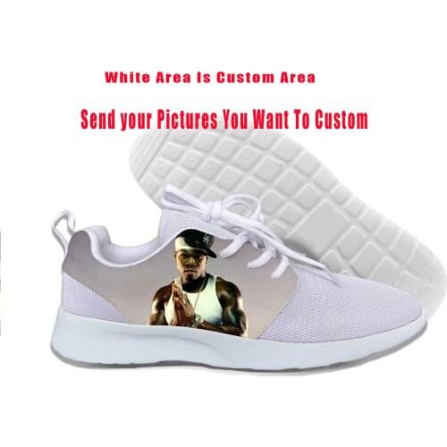 2019 Hot Cool Fashion High Quality Harajuku Funny Sneakers Handiness Casual Shoes 3D Printed For Men Women Hip Hop 50 Cent