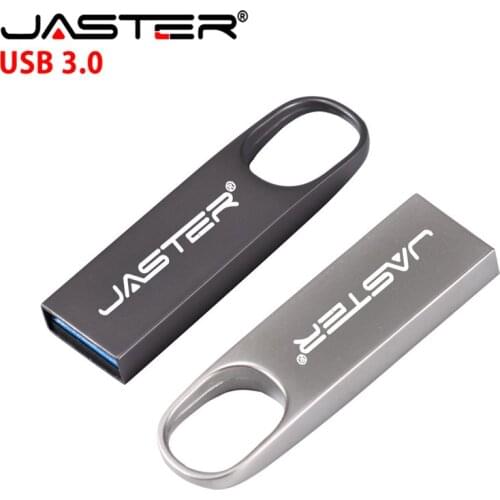 JASTER USB 3.0 metal USB Flash Drives 64GB 32GB 16GB 8GB 4GB USB Stick Metal Pen Drive Real Capacity (Over 1pcs Free logo)