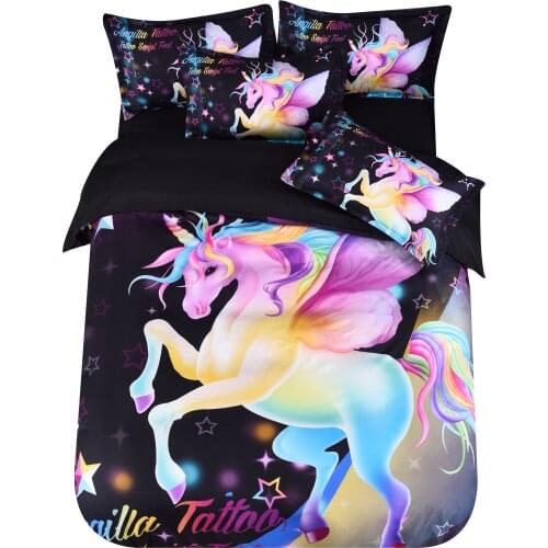 Cartoon Bedding Sets 3D Duvet Cover Set Flowers Girls Quilt Covers Pillowcase King Queen Size Bedclothes For Home Decor