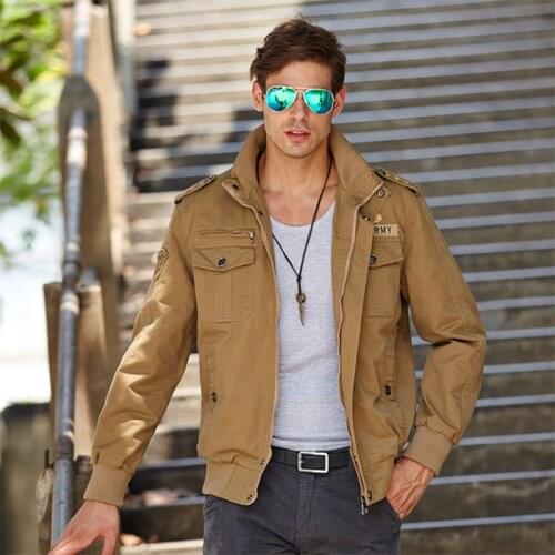 Men Outdoor Bomber Military Tactical Jacket Cotton Wear Resistant Windproof Casual Coats Climbing Hunting Combat Army Jackets