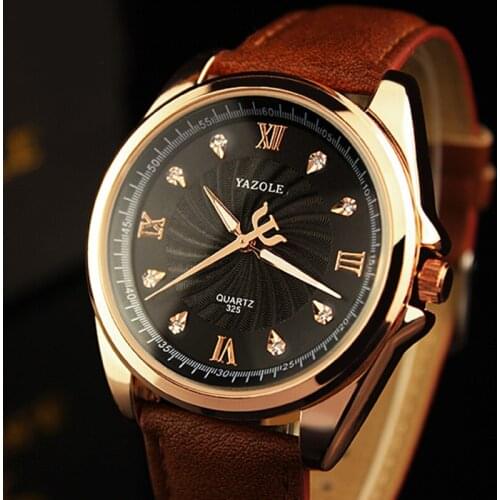 Yazole Thread Business Men Watch Large Dial Male Watch Rhinestone Designer Korean Relojes Hombre Relogio Masculino