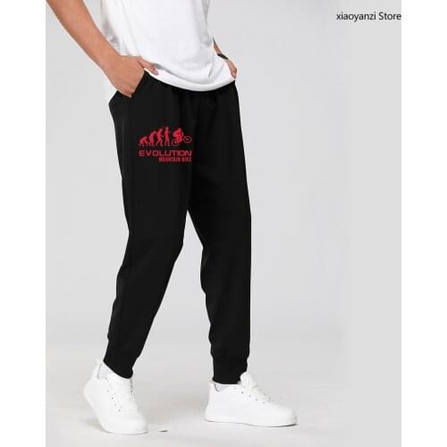 Evolution Of Mountain Bike Creative Novelty Printed Mens Men Sweatpants 2021 New Sports Long Pants EU Size Fitness Trousers