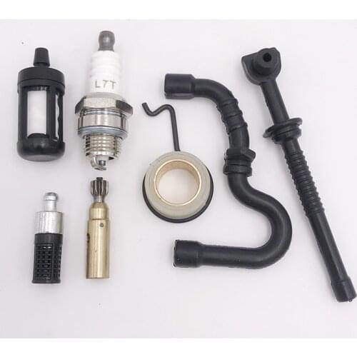 Fuel & Oil Filter & Hose Spark Plug Oil Pump Worm Geap Kit For STIHL MS180 MS170 MS 180 170 018 017 Gasoline Chainsaw Parts