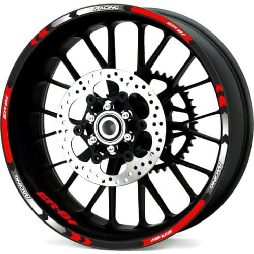 New motorcycle wheel stickers tire decals waterproof reflective stickers stripes decorative film for KAWASAKI ER-6F