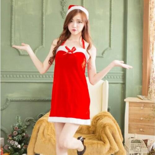 New Red Color 2Pcs/Set Red Bow Santa Claus Dress Hat For Christmas Halloween Masquerade Performance Gifts Cosplay Party Clothing