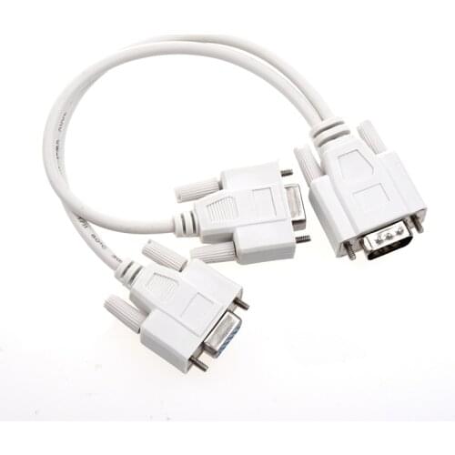 NEW 1 PC to 2 MONITORS SPLITTER CABLE FOR VGA VIDEO for PC or laptop to multiple projectors, LCD monitors video display systems