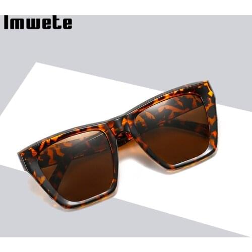 Imwete Jelly Color Rice Nails Womens Mens Sunglasses Big Frame Sun Glasses Female Fashion Personality Eyeglasses UV400 Eyewear
