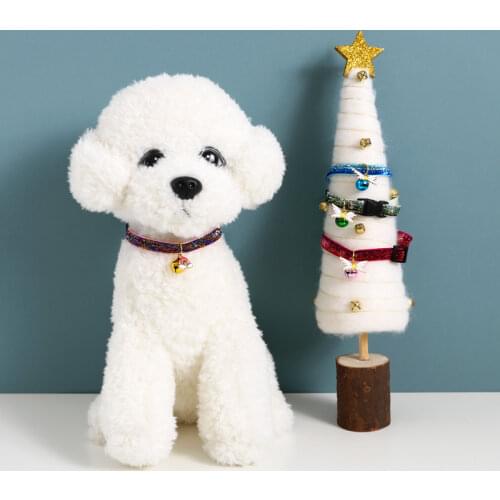 New 4 Colors Kitten Cat Collar with Bell Cut Collars Pet Cat Adjustable Bell Gold Sequins Silk Rainbow Wings Pendant Collar