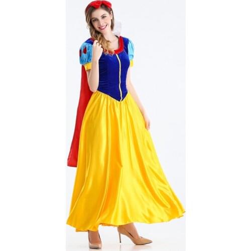 Adult Cosplay Dress Snow White Girl Princess Dress Women Cartoon Princess Snow White Halloween Party Costume
