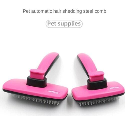 Pet cleaning supplies pet automatic hair removal needle brush short section grooming comb dog